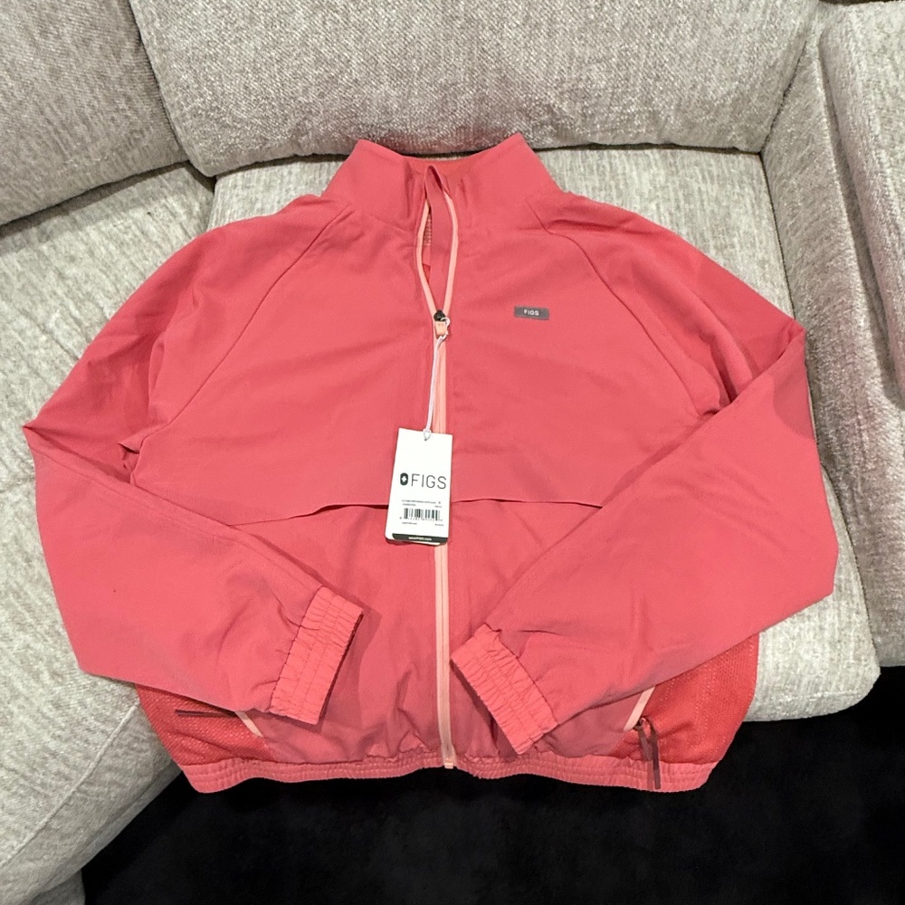 FIGS Women’s Desert Rose Sydney Scrub Jacket — Size Small